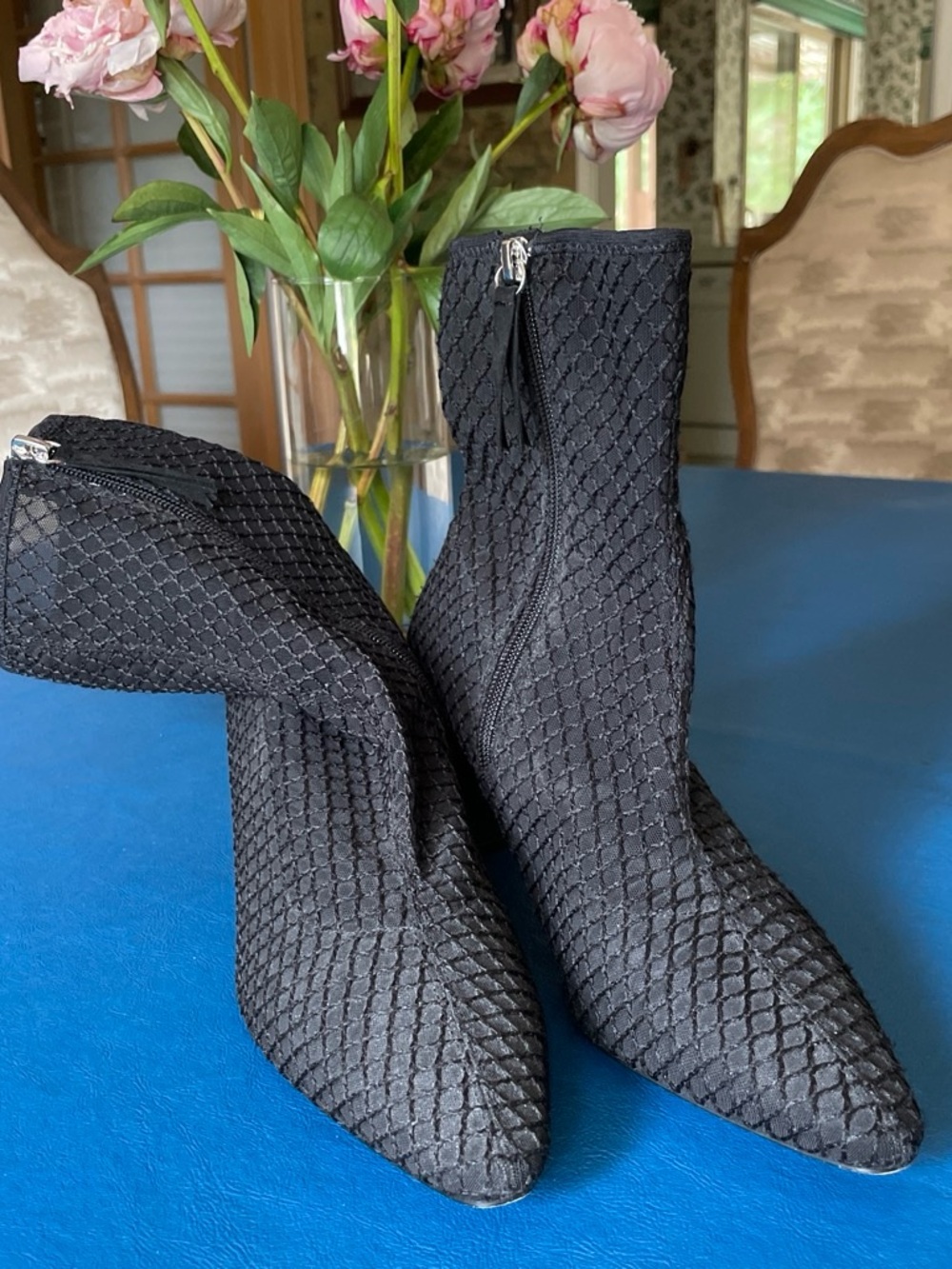 Black Zara Pointed-Toe Ankle Boots- Women Shoes
